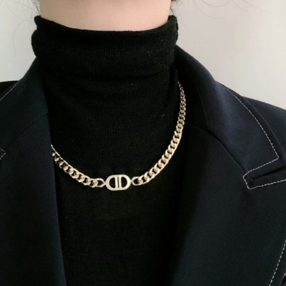 Stainless steel gold tone thick chain necklace nwt - Picture 6 of 6